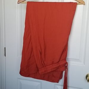 LOFT NWOT Silky drawstring wide leg pants